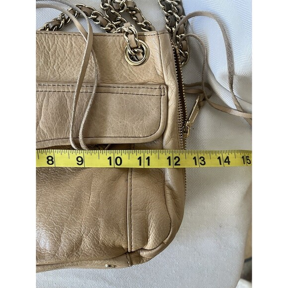 Rebecca Minkoff Leather Crossbody Shoulder Bag Gold Chain Strap Zipper Expander - Picture 9 of 12